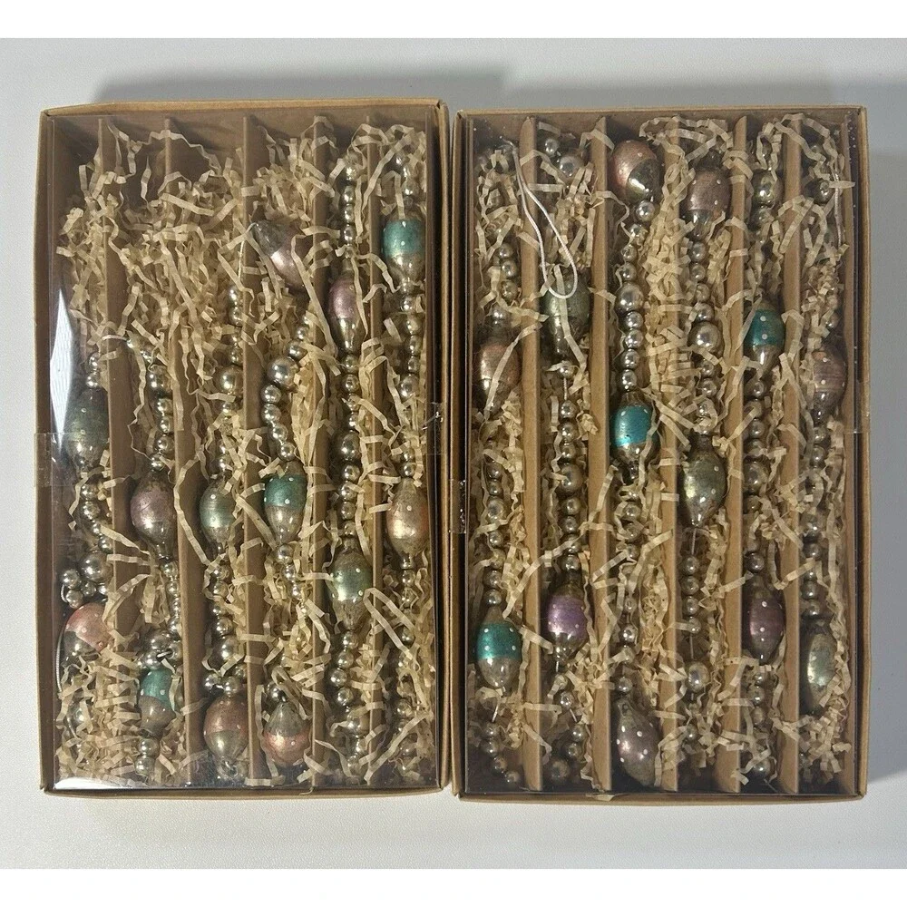 Ashland Pastel Easter Color Metallic Tone Beaded Christmas Ornaments Garland